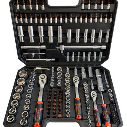 171 Parça Profesyonel Lokma & Bit Uç Seti – 72 Dişli Mat Krom Mekanik Takım